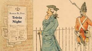 We will be hosting teams of eight people each, with the winning team . Trivia Night Hosted By Boston By Foot The History List