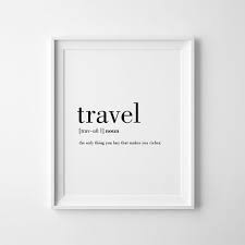 Travel Definition Printable Travel Quote Word Poster Travel Word Art Typography Wall Art 8x10 A3 18x24 Travel Instant Download Citas De Viajes Cuadros De Letras Palabras De Viaje