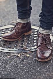 The Worn In Look Of These Casual Leather Boots With Jeans Are Sure To Get You Noticed In A Crowd Greaser Style Boots Men Rugged Boots