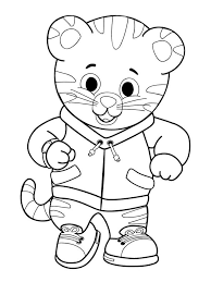 The coloring page here depicts a scene from the movie iron man 3. Cute Daniel Tiger Wears Sporty Suit Coloring Pages Tiger Coloring Pages Coloring Pages For Kids And Adults