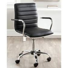 This desk chair will add a fresh look to any room. Kerr Office Chair Black Leather Office Chair Adjustable Height Desk Chair Swivel Chair Desk