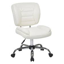 Modern swivel chair to complement every home office or any other contemporary workspace. White Armless Office Chair D St52050c U11 Afw Com