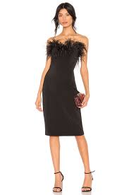 Revolve Little Black Cocktail Dress Fashion Bandage Midi Dress