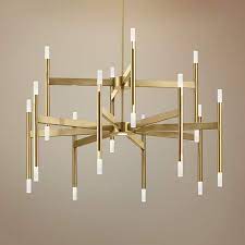 *affiliate links make your own press for champagne sign you might have seen these cute press for champagne signs all over pinterest but did you know there is a restaurant in london that tap to shop modern light fixtures at the home depot. Elan Kizette 32 Wide Champagne Gold 24 Light Led Chandelier 69f14 Lamps Plus Led Chandelier Contemporary Light Fixtures Gold Light Fixture