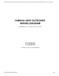 A first check out a circuit layout may be complicated, however if you can check out a metro map, you could check out schematics. Yamaha 40hp Outboard Wiring Diagram By Richard Issuu