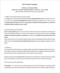 Seo Contract Template