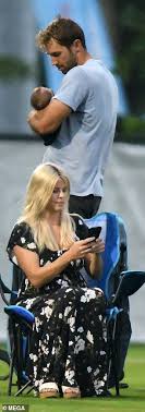 Share or comment on this article: Tiger Woods Ex Elin Nordegren 39 Cheers On Their Son At Soccer As Jordan Cameron Holds New Baby Daily Mail Online