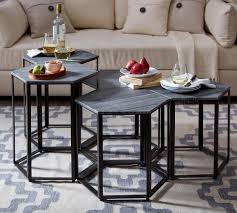 Alegra Hexagon Bunching Coffee Table Coffee Table Coffee Table Pottery Barn Hexagon Coffee Table