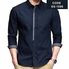 Blue Designer Shirt With Grey Contrast In Pakistan Pakistan Latest Shirt Designs For Men Luxury Designer Men Shirt Style Mens Shirt Dress Mens Designer Shirts
