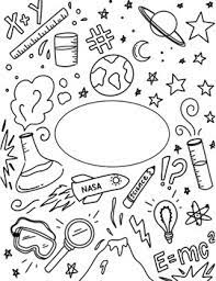 Each workbook contains a collection of fun coloring pages: Science Binder Cover Coloring Page By Art By Melle Tpt