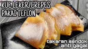 Martabak teflon takaran sendok ~ bikin martabak teflon lembut bersarang ala rumahan #dirumahaja. 3 Menit Bikin Kue Leker Crepes Pakai Teflon Takaran Sendok Krispi Banget Youtube