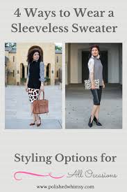 Four Ways To Style A Sleeveless Sweater Outfit Sleeveless Sweater Outfit Turtleneck Dress Sleeveless Turtleneck Outfit Casual