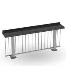 1 3/4 x 1 3/8 top rail, 1 3/4 x 1 1/4 bottom. Stadium Tables Bar Height Drink Rails