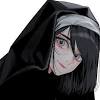 Cute anime girl with black hair and black eyes. 3