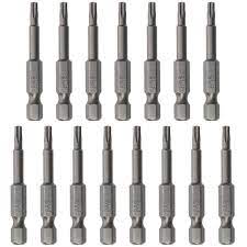Auniwaig 15pcs Torx Screwdriver Bits, 14 Inch Hex Shank, T15 Magnetic S2  Steel Torx Head Screw Driver Bit, 50mm Length Torx Drill Bits Power Tools -  Amazon.com