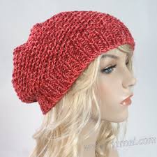 Maybe you would like to learn more about one of these? Handmade Knit Slouchy Hat Beret Barn Red Speckled