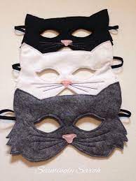 Child S Felt Cat Mask Three Colors Available Etsy Cat Costume Kids Cat Costume Diy Cat Halloween Costume