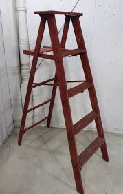 It is just the right size to fit between a couple of branches in your favorite backyard tree and it has just the right design to comfortably hold a strand or two of your outdoor lights. Vintage Wooden 5 Step Ladders Styles Vary