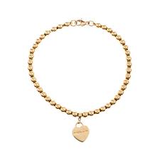 Tiffany t:square bracelet in 18k rose gold. Tiffany Co Return To Tiffany 18k Rose Gold Beaded Charm Bracelet Tiffany Co Tlc