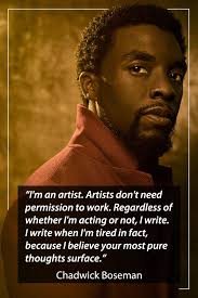 Chadwick aaron boseman was an american actor and playwright. Actor Chadwick Boseman From Black Panther And The Avengers Sharing A Motivational Quote About Acti Acting Quotes Quotes Inspirational Positive Chadwick Boseman