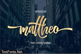 Browse dozens of font categories such as calligraphy, handwriting, script and more. Mattheo Font