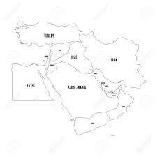 Category:countries in the middle east; Political Map Of Middle East Or Near East Simple Flat Outline Royalty Free Cliparts Vectors And Stock Illustration Image 93538114