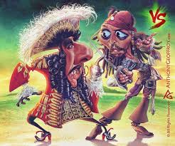 Captain Hook Vs Captain Jack Sparrow Jack Sparrow Caricature Captain Jack Sparrow