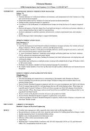 design verification resume samples