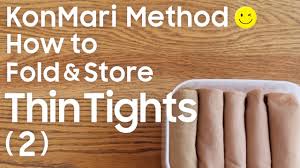 Konmari Method How To Fold Store Thin Tights 2 English Edition Youtube