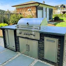 burner natural gas grill island
