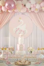 Swan Baby Shower Party Ideas Photo 1 Of 13 Swan Baby Shower Baby Shower Themes Baby Shower Princess