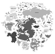 The World Divided Into Land Masses With A Single Dominant Language Map Learning Languages History