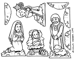 You are viewing some manger scene sketch templates click on a template to sketch over it and color it in and share with your family and friends. Christmas Nativity Scene Coloring Page Printable Printable Coloring Home