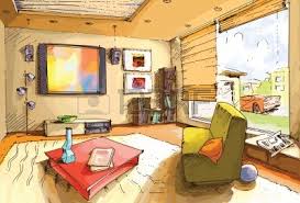 Baby made chaos in home interior. Living Room Clipart Home Decoration