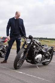 Prince William Is The King Of Cool As He Takes Motorcycle For A Spin Prince William Triumph Motorcycles Prince William And Kate