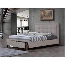 La struttura letto matrimoniale è molto importante. Somproduct Sirio By Cadar Letto Imbottito Matrimoniale In Beige Chiaro 2 Cassetti Design Minimal Stile Raffinato Letto Piattaforma Struttura Letto In Legno Della Malesia Rete Con Doghe In Legno Misura Euro