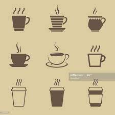 Coffee Or Tea Cup Icon Set Coffee Cup Icon Starbucks Illustration Coffee Shop Logo
