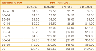 Low Cost Life Insurance Life Insurance Chart
