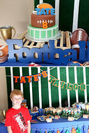 Birthday Ideas For 8 Year Old Boy Tate S Amazing Tailgate Football Birthday Party Football Birthday Party Sports Birthday Party Football Birthday