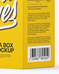 Boxes, wine bottles, digipack and other great packaging mockups available to free download. Tea Box Mockup Half Side View In Box Mockups On Yellow Images Object Mockups