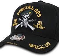 RD - Deluxe Military Cap - Green Beret Special Forces - Black