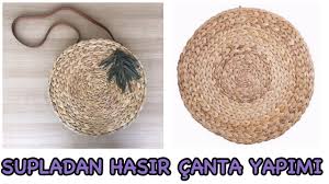 Supladan Hasir Canta Yapimi Diy Ikea Hacks Straw Bag Canta Cantalar Canta Modelleri