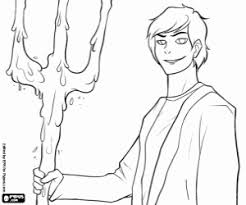 Percy jackson coloring pages percy coloring pages at getdrawings free for personal use #coloringpages #coloring. Percy Jackson With The Trident Coloring Page Printable Game
