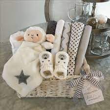 Diy Neutral Baby Shower Gift Basket Neutralbabyshowergift Baby Shower Baskets Diy Baby Shower Gifts Baby Shower Gift Basket