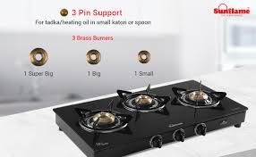 Sunflame gas stove 3 burner glass top automatic. Buy Sunflame Classic 3b Burner Gas Stove Black Online At Low Prices In India Amazon In