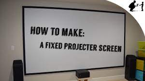 Your homemade screen can be customized to fit your needs, and in most cases, you can use it both indoors and outdoors. Diy How To Make A Fixed Projector Screen Youtube
