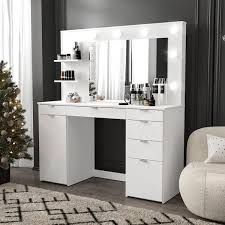 Olivia White 6 Drawer Makeup Vanity