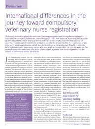 This printable nursing care plan includes assessment, diagnosis, objectives, orders, rationale, implementation, and evaluation. Pdf International Differences In The Journey Toward Compulsory Veterinary Nurse Registration
