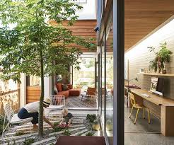 Courtyard home plans offer private open spaces surrounded by walls or buildings. This Victorian Terrace With An Internal Courtyard Was Renovated To Let The Light In Homes To Love Victorian Terrace House Courtyard House Courtyard Design