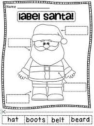 Label Santa Claus Worksheet And Other Fun Christmas Activities Christmas Kindergarten Christmas Math Worksheets Christmas Classroom